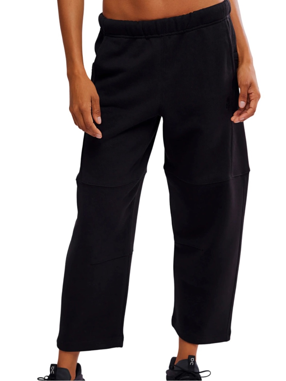 NWT FREE PEOPLE movement top score barrel sweatpants in black size large - Picture 2 of 12
